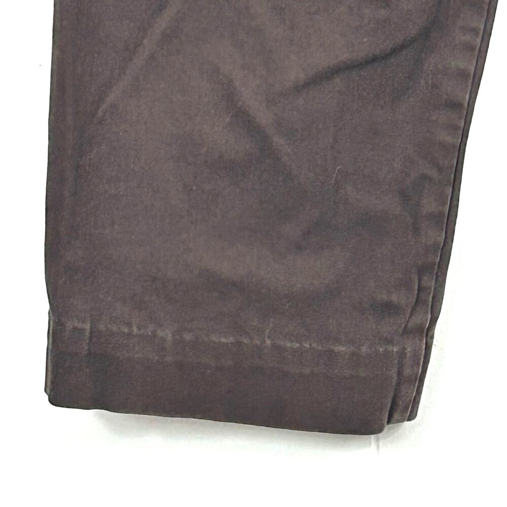 Bill Blass Jeans Womens 14 Petite Brown Straight‎ Leg Stretch Pants Capris - Picture 7 of 10